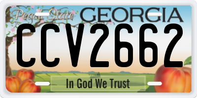 GA license plate CCV2662