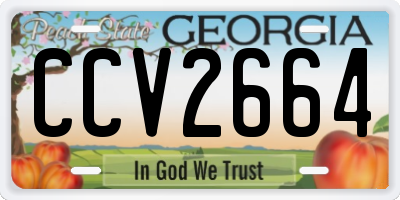GA license plate CCV2664