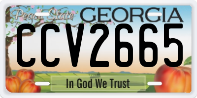 GA license plate CCV2665