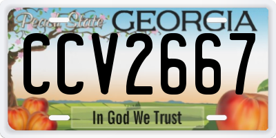 GA license plate CCV2667