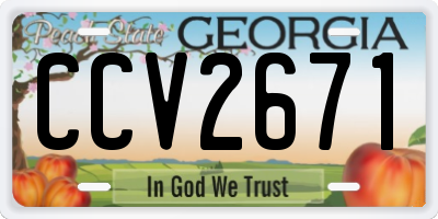 GA license plate CCV2671