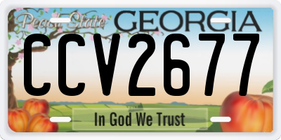 GA license plate CCV2677