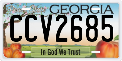 GA license plate CCV2685