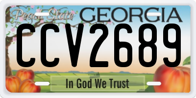 GA license plate CCV2689