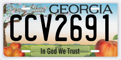 GA license plate CCV2691