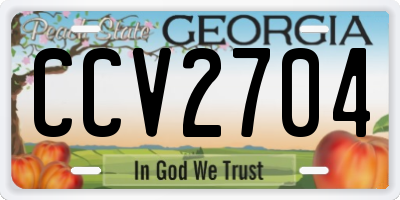 GA license plate CCV2704