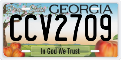 GA license plate CCV2709