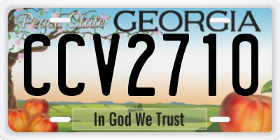 GA license plate CCV2710