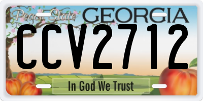 GA license plate CCV2712