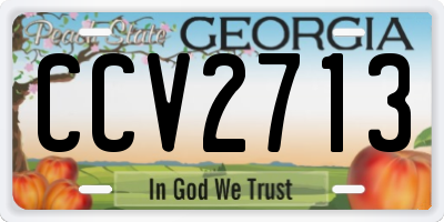 GA license plate CCV2713