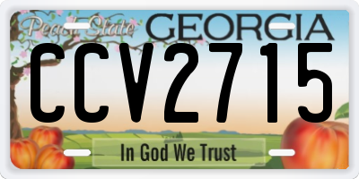 GA license plate CCV2715