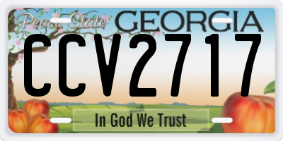 GA license plate CCV2717