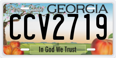 GA license plate CCV2719