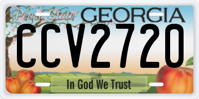 GA license plate CCV2720