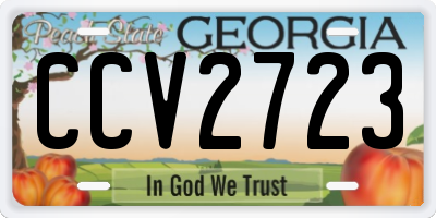 GA license plate CCV2723