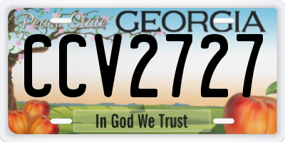 GA license plate CCV2727