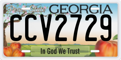 GA license plate CCV2729