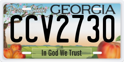 GA license plate CCV2730