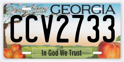 GA license plate CCV2733