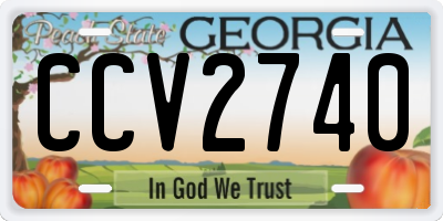 GA license plate CCV2740