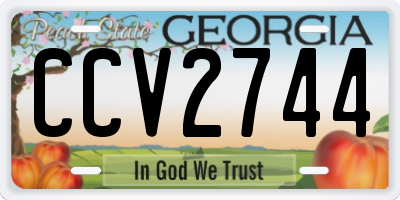 GA license plate CCV2744