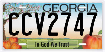 GA license plate CCV2747
