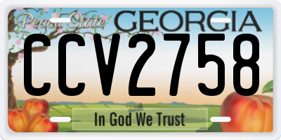 GA license plate CCV2758