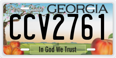 GA license plate CCV2761