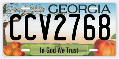 GA license plate CCV2768