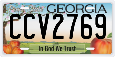 GA license plate CCV2769