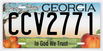 GA license plate CCV2771