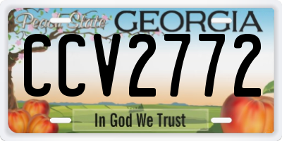 GA license plate CCV2772