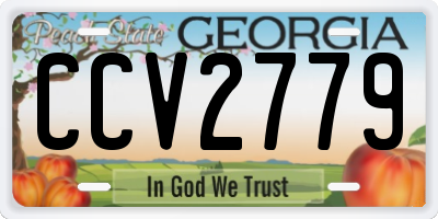 GA license plate CCV2779