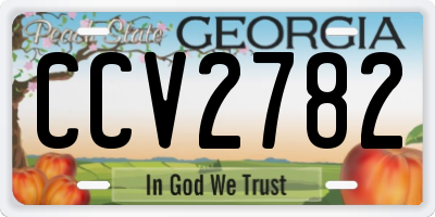 GA license plate CCV2782