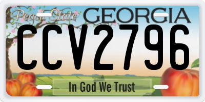 GA license plate CCV2796