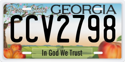 GA license plate CCV2798