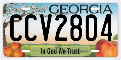 GA license plate CCV2804