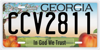 GA license plate CCV2811