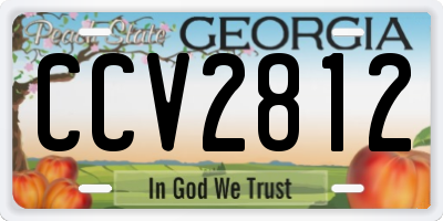 GA license plate CCV2812