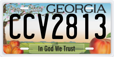 GA license plate CCV2813