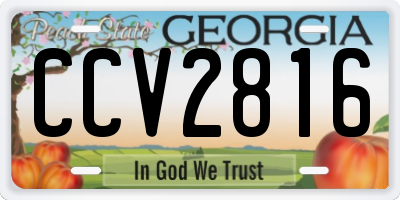 GA license plate CCV2816