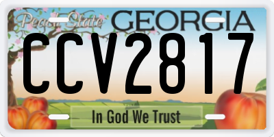 GA license plate CCV2817