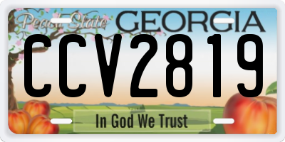GA license plate CCV2819