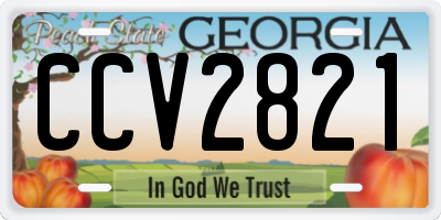 GA license plate CCV2821