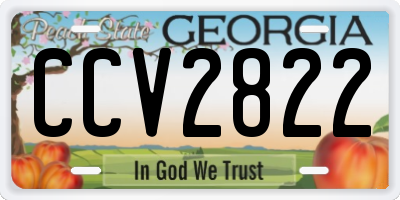 GA license plate CCV2822