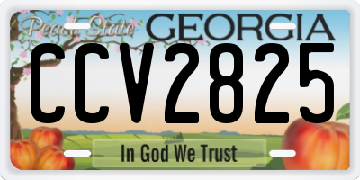 GA license plate CCV2825