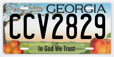 GA license plate CCV2829