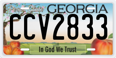 GA license plate CCV2833