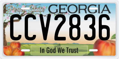 GA license plate CCV2836