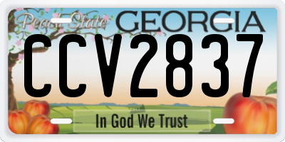 GA license plate CCV2837